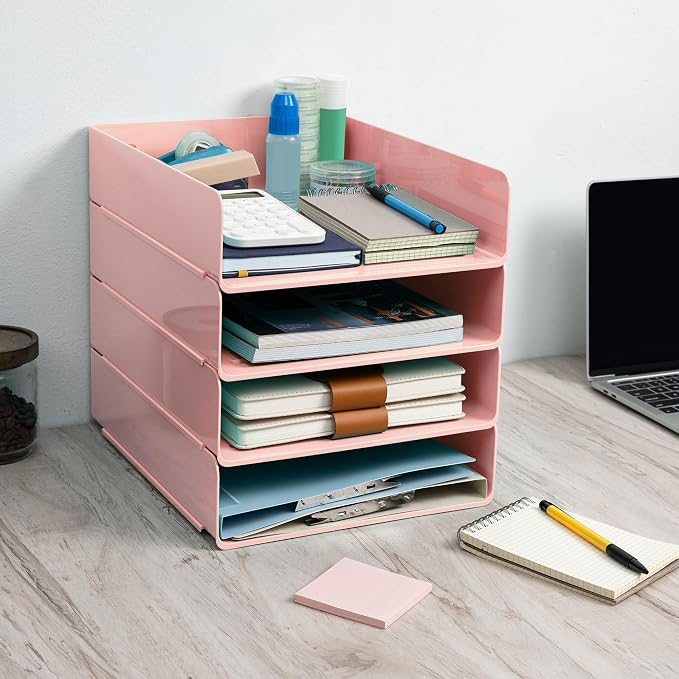 Tiawudi Desk Organizer, Office Organization and Storage, Plastic Letter Tray - Image 6