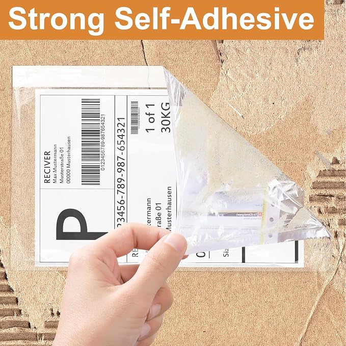 BESTEASY 6" x 9" Packing List Pouches, Strong Adhesive Plastic List Label - Image 4