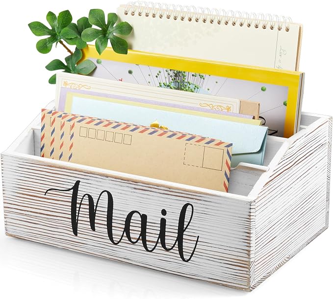 DRASTAR Mail Organizer Countertop, Mail Holder by EnhanceYourDailyLife