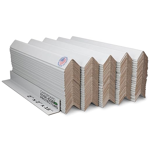 IDL Packaging 2” x 2” x 18” Cardboard Edge Protector (Pack of 200) - Corner Protectors for Shipping, Storage, & Moving – Reinforced Corner Guard Protection for Pallets, Wall Corners, & Furniture-DeskLoop Office