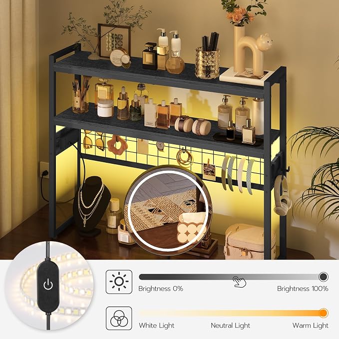 HOOBRO Desktop Bookcase, 37.4" Large Desk Shelf, 2-Tier Desktop Organizer - Image 9