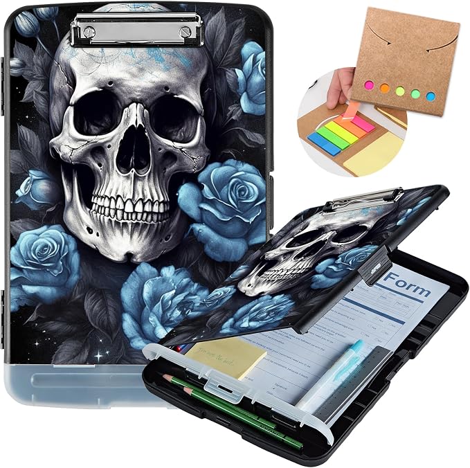 Clipboard with Storage, Heavy Duty Plastic Storage Clipboard with Low Profile - Image 2