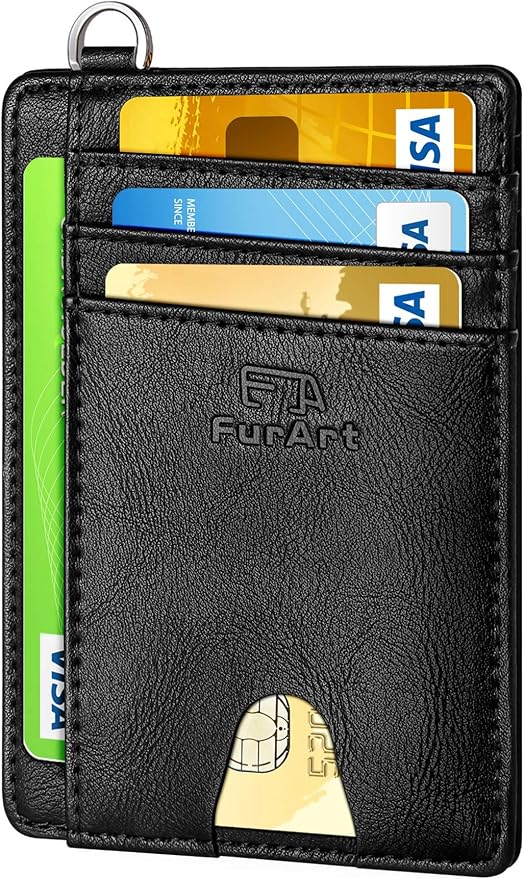 FurArt Slim Minimalist Wallet RFID Credit Card Holder by FurArt