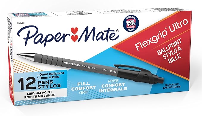 Paper Mate FlexGrip Ultra Retractable Ballpoint Pens, Medium Point, Journaling - Image 6