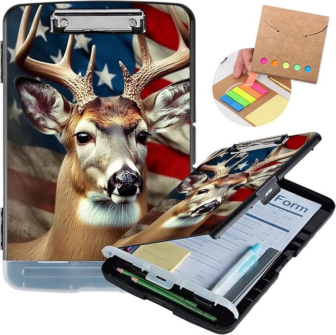 Clipboard with Storage, Heavy Duty Plastic Storage Clipboard with Low Profile - Image 2