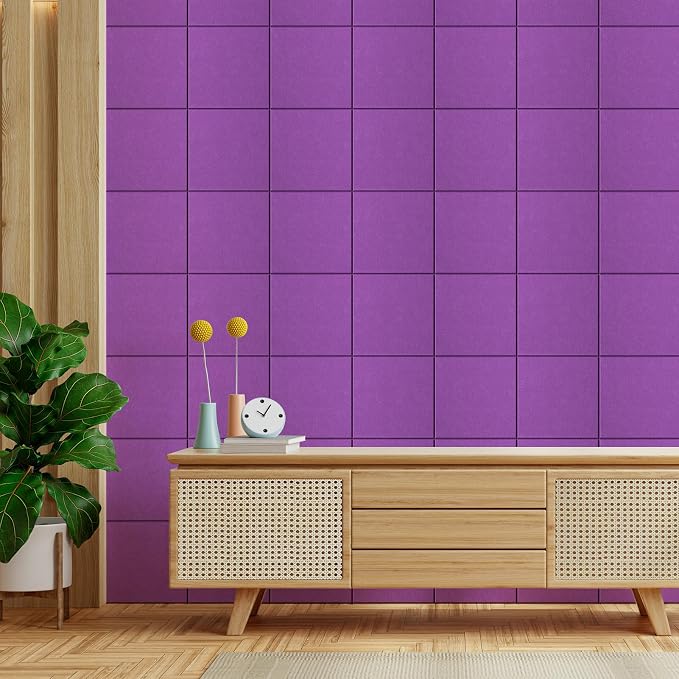 MaxGear Felt Bulletin Board 48" x 36", Violet Felt Wall Tiles Wall Decor | - Image 7