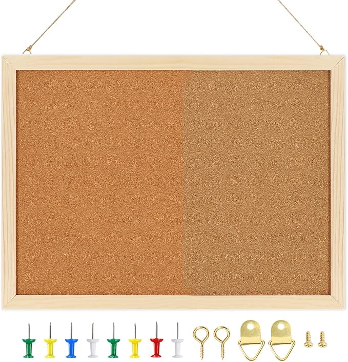 Cork Board, FEBSNOW Cork Board Bulletin Board, 14.6 X 11 inches Vision Board - Image 3