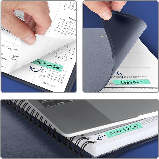 AT-A-GLANCE 2027 Planner, 15-Month Jan-Mar, Unruled Daily Blocks - Image 5
