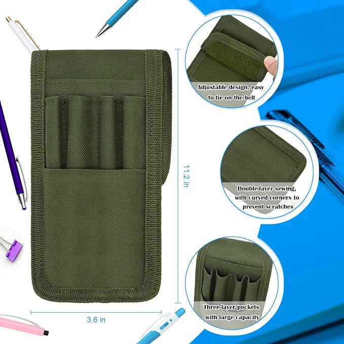 2 Pcs KATOLK Belt Pen Holder, Detachable Military Duty Pencil Sleeve Case - Image 3