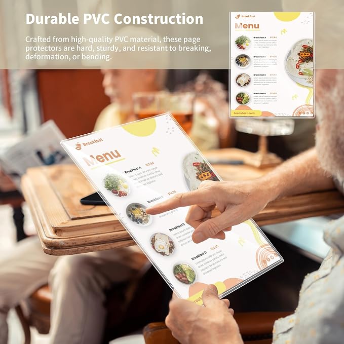 souG 25 Pack 8.5" x 11" Rigid Print Protectors, Paper Sleeves Photo Plastic - Image 5