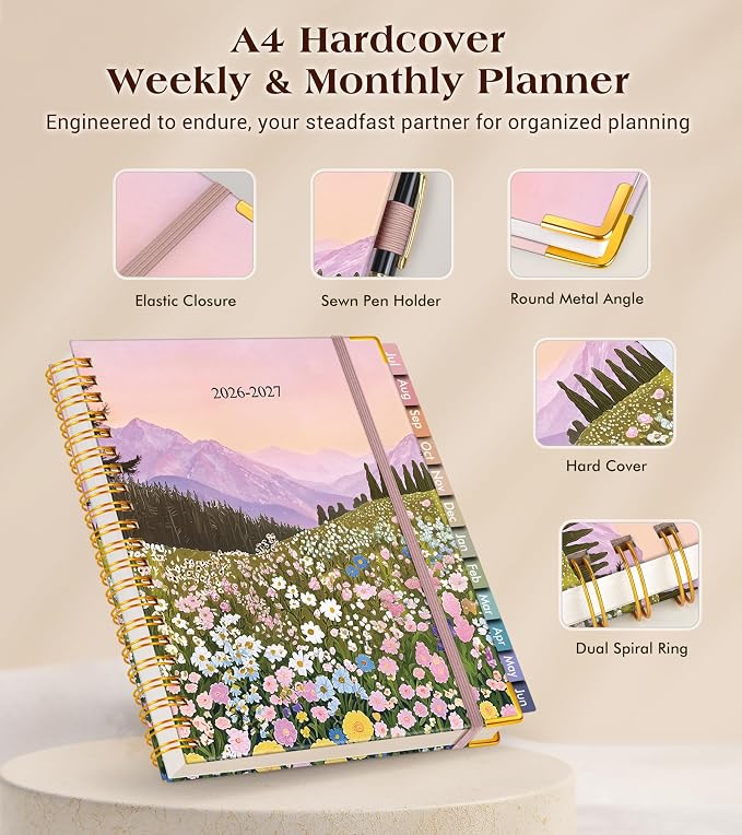 Academic Planner 2026-2027, Hardcover Weekly and Monthly Calendar Planner from - Image 4
