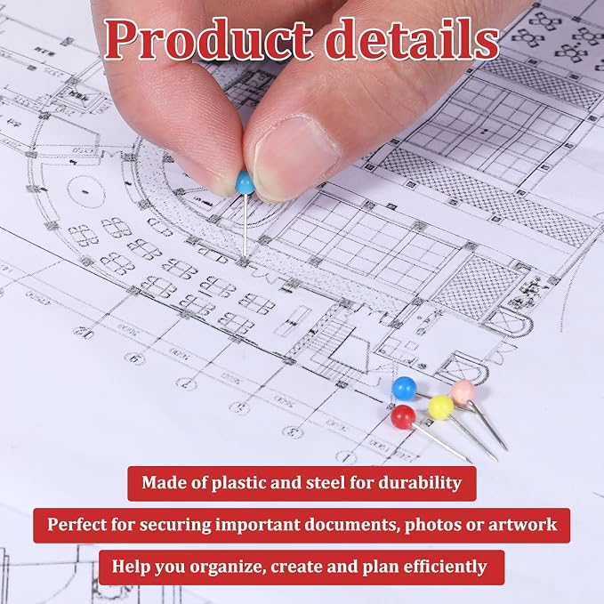 500 PCS Small Colored Push Pins - Image 3