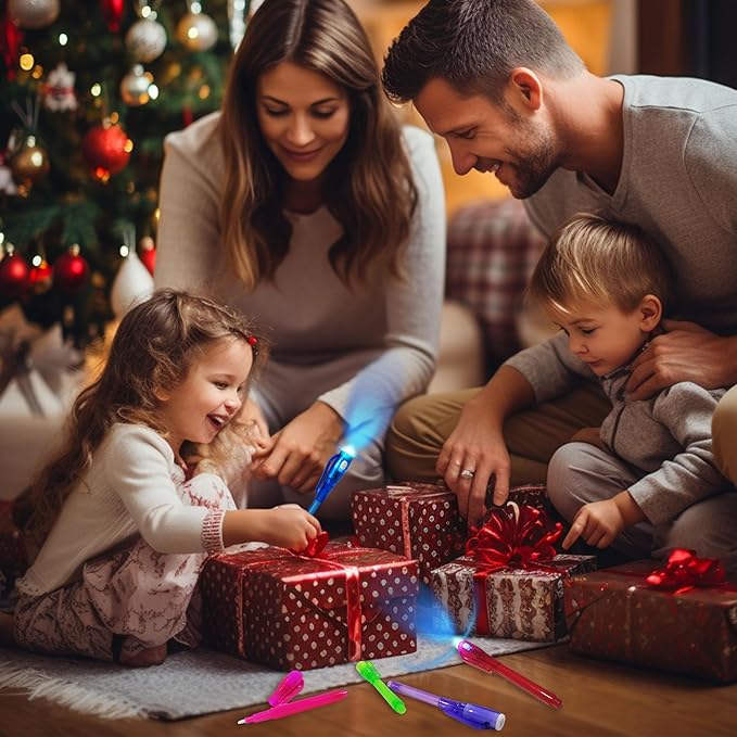 Invisible Ink Pens, Upgraded Spy Invisible Ink Pen with UV Light Magic Marker for Secret Message and Kids Christmas Goodies Bags Toy (7pcs)-DeskLoop Office