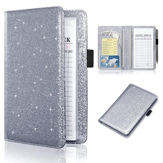ACdream Server Books for Waitress, Guest Book Note Pad, Cute Pocket Leather by ACdream