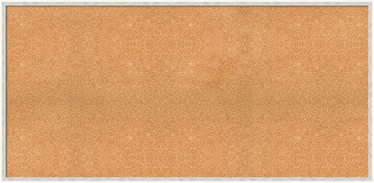 Amanti Art Natural Cork Board for Wall, 27x55 Vision Board with White Frame, Oversize Corkboard Office Decor for Home Organization, Modern Corkboard Pinboard to Display Items for Home Organization in-DeskLoop Office