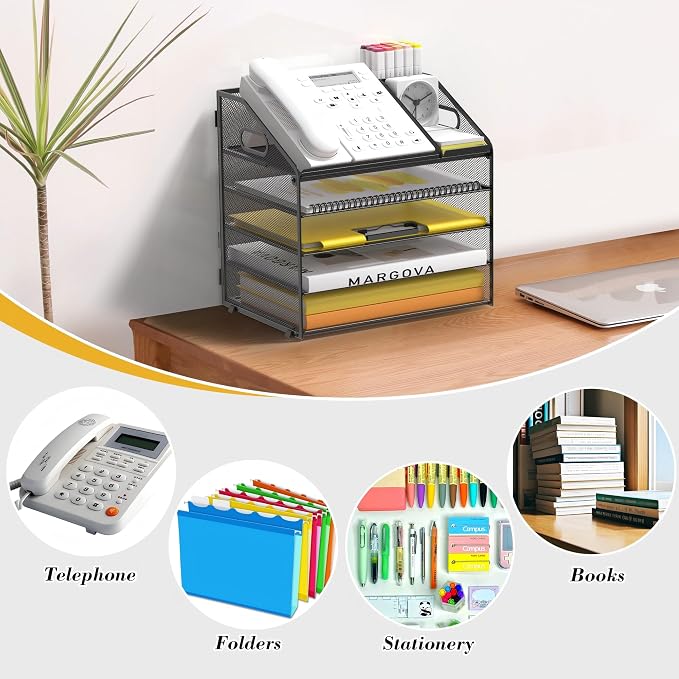 Letter Tray Paper, 5 Tier Desk Organizer - Image 5