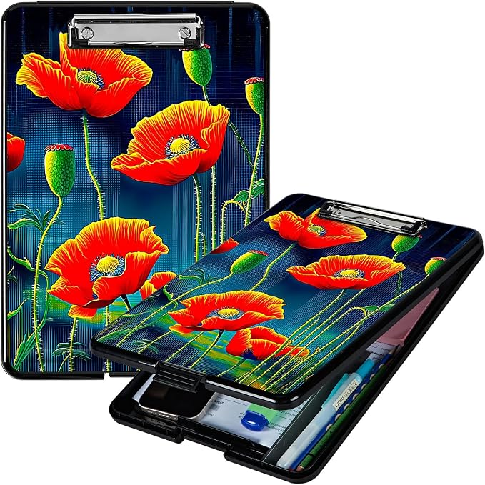 Artistic Red Flower A4 Clipboard by Unknown