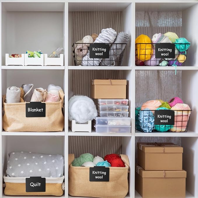 Chinco 24 Pcs Basket Label Clips Set Include 30 Removable Kitchen Clip Label - Image 6