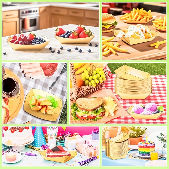 350 Pack 1Lb Paper Food Boat Trays Disposable Paper Boat Plates Containers - Image 5