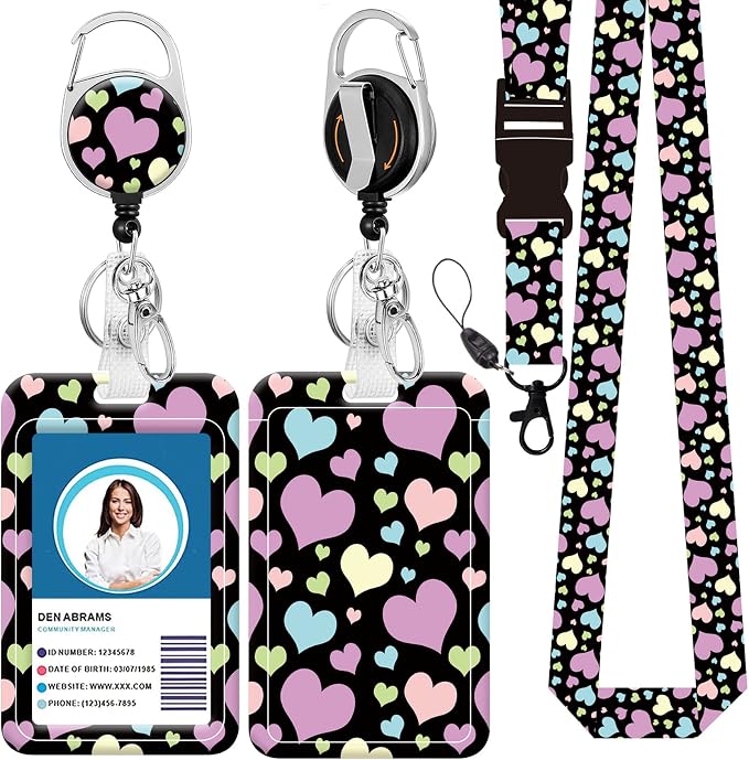 Badge Lanyard, Retractable Badge Holder by BILLTEFUL