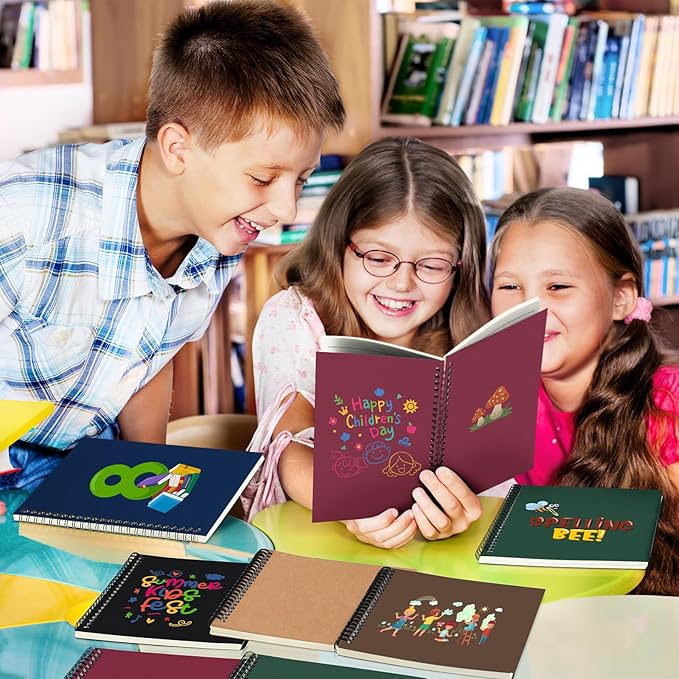 Spiral Notebook Bulk A5 College Ruled Journals Notebooks Lined 8.3 x 5.5 Inch Note Books Writing Thick Paper Notebook for Christmas Office Business School Gifts Supplies(Classic Colors, 72 Pcs)-DeskLoop Office