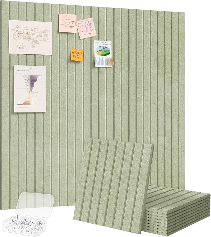 Lifewit Felt Slatted Bulletin Board, 9 Pack Self-Adhesive Panel, Cork Board by Lifewit
