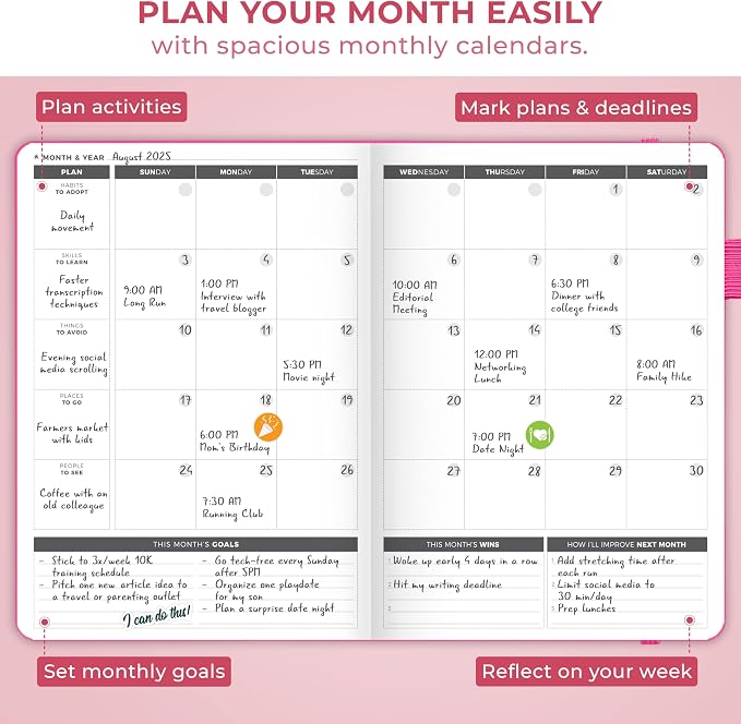 Clever Fox Planner Large – Undated Weekly & Monthly Planner - Image 7