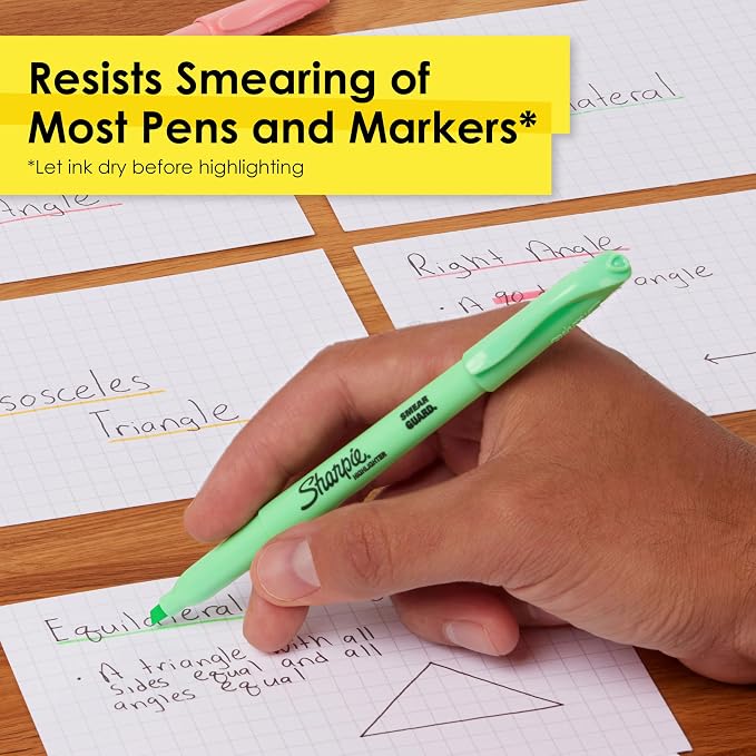 Sharpie Pocket Highlighters, Mild Pastel Colors, Chisel Tip, and Office Use - Image 3