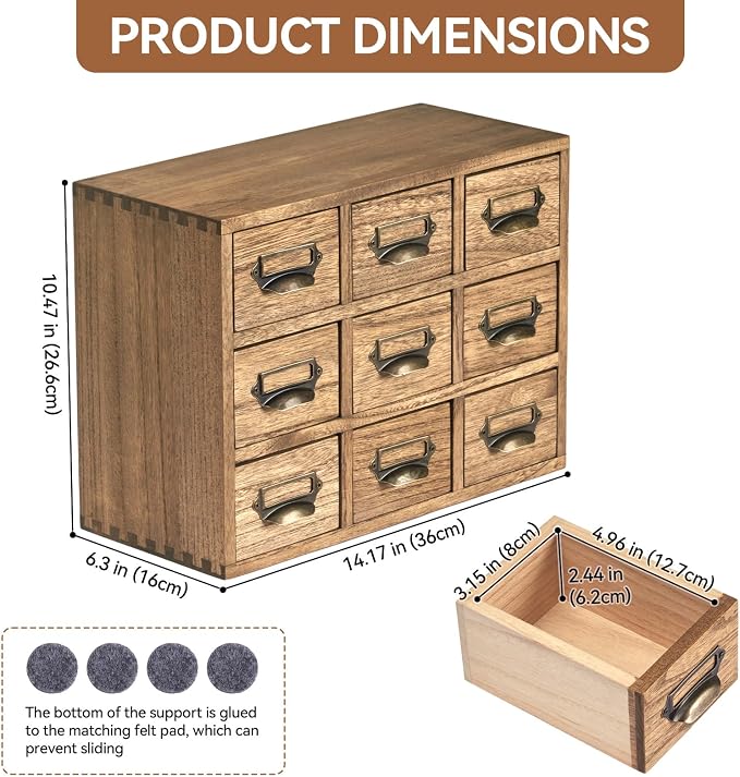 KIRIGEN Wooden Desk Storage Cabinet - Image 8