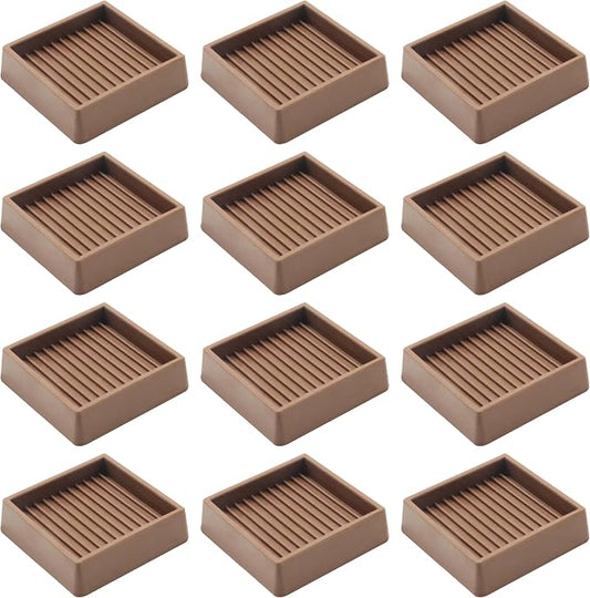 VOCOMO 2X2 Rubber Caster Cups, Non Slip Furniture Pads, Anti-Slip Gripper by VOCOMO