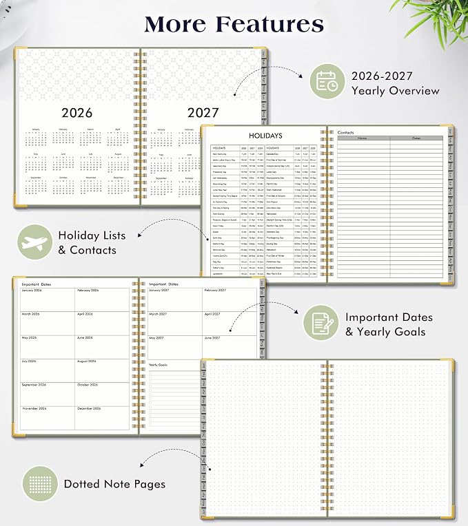 Planner 2026-2027, 18 Months Weekly and Monthly Hardcover Planner, January 2026 - Image 6