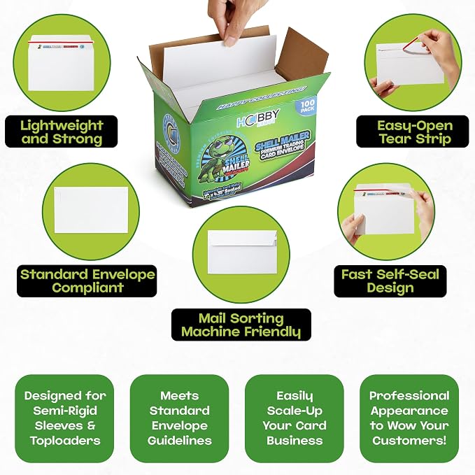 100 Pack Shell Mailer Incognito Trading Card Envelopes by Hobby Armor, Perfect - Image 3