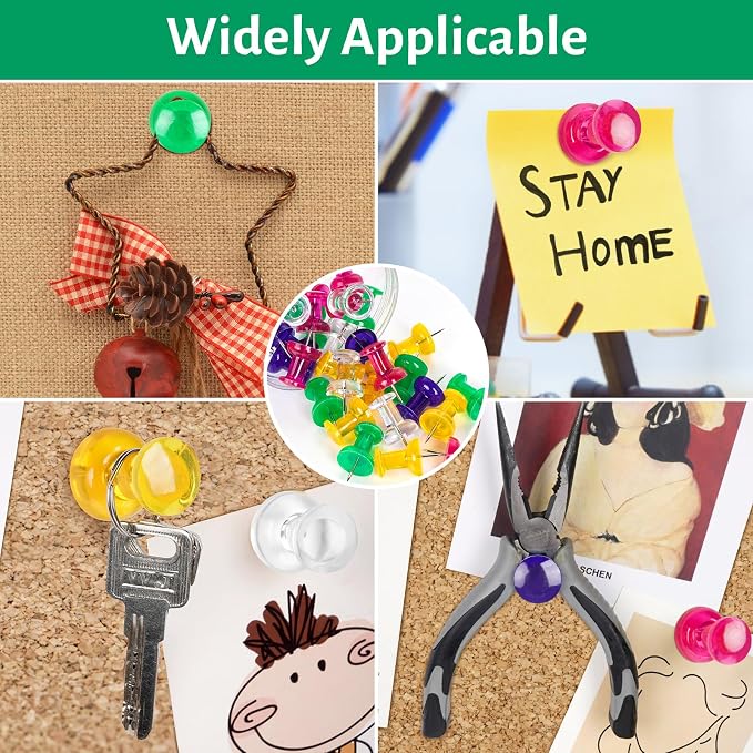 30 PCS Jumbo Push Pins for Bulletin Board, Large Thumb Tacks for Wall, 1.81 Inch - Image 7
