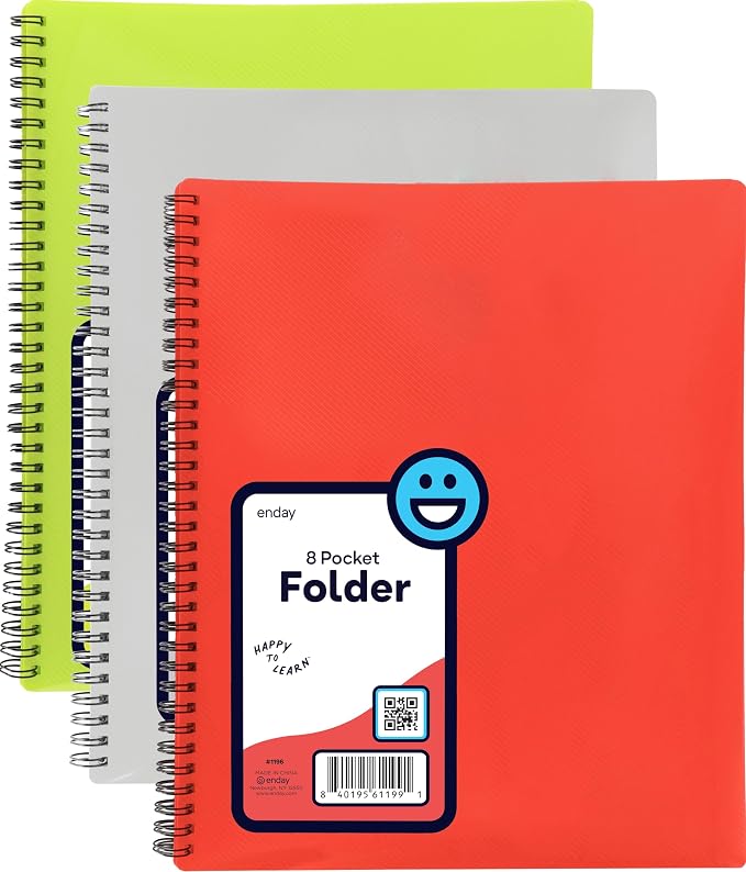 Poly 8 Pocket Organizer File Folder Letter Legal Document Organizer Perfect by Enday