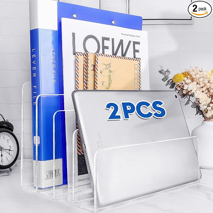 2PCS Clear Acrylic File Organizer by Goihgioh