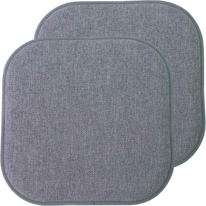 Sweet Home Collection Chair Cushion Memory Foam Pads Honeycomb Pattern Slip Non by SweetHomeCollection