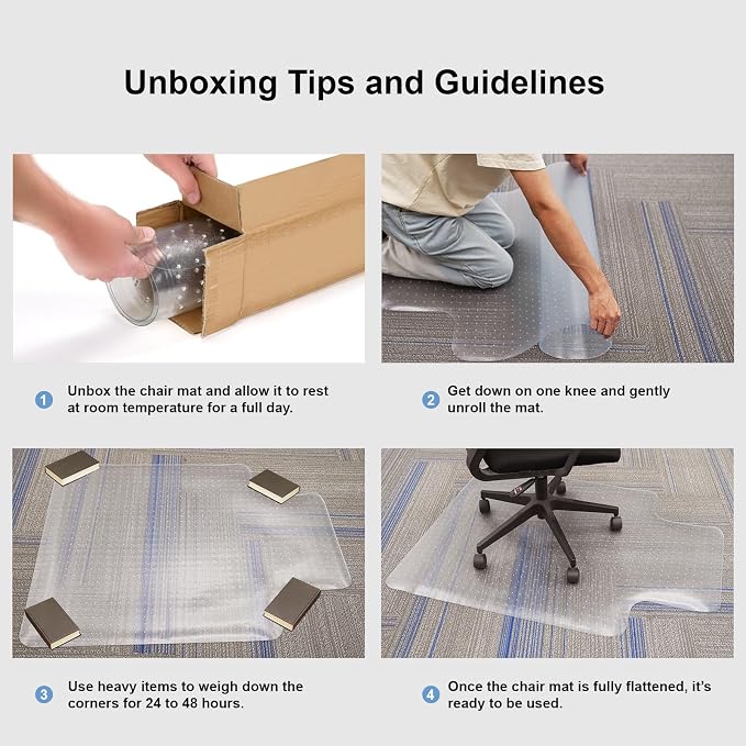 Heavy Duty Chair Mat for Carpet, Office Floor Mat for Carpeted Floors, Under - Image 9
