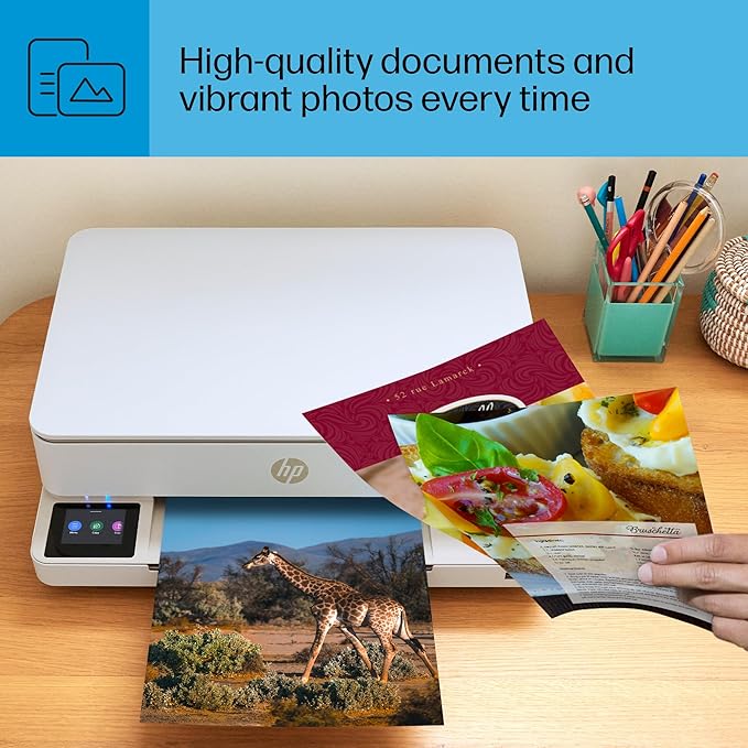 HP Envy 6155e Wireless All-in-One Color Inkjet Printer, Print, scan, Copy, Duplex Printing Best-for-Home, 3 month Instant Ink trial included (714L5A)-DeskLoop Office