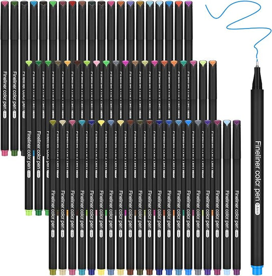 huesamhi Colored Pens for Journaling, Planning Bullet Journals Fineliner Felt by Unknown