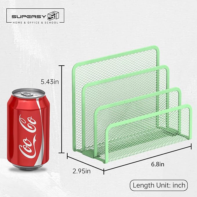 SUPEASY Mail Organizer for Desk, Mesh Metal Mail Holder Countertop - Image 5