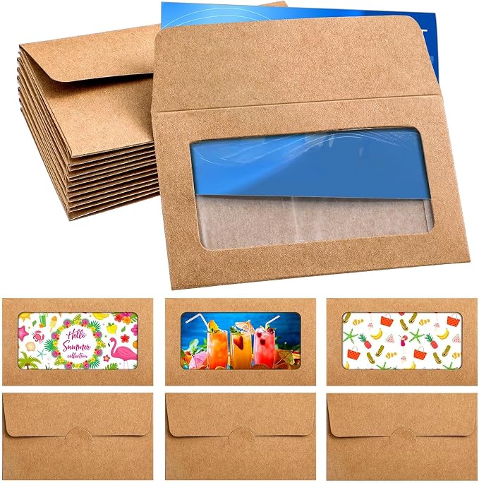120 Packs Window Gift Card Envelopes Gift Sleeves Credit Size Business by Aranorun