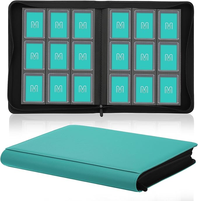 Toploader Binder, Trading Card Binder Storage Hold up 288 Cards 9-Pocket Top by MOSLA