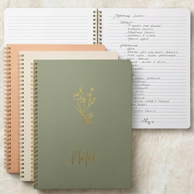 ZICOTO Aesthetic Spiral Notebook Set of 3 by ZICOTO