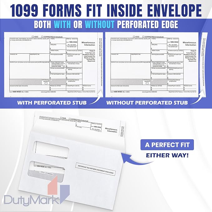 50 1099 Tax Envelopes Self-Seal Designed - Image 2