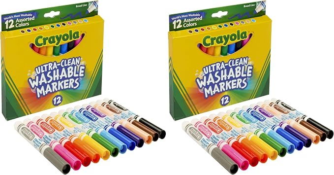 Crayola Broad Line Markers, Washable Markers by Crayola
