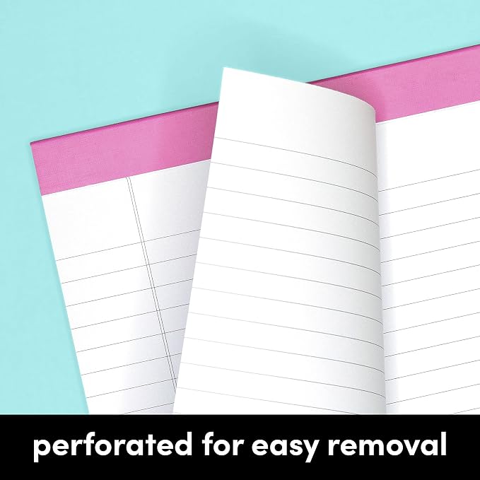 PAPERAGE Lined Legal Pads, 6 Pack, 50 Sheets Each, Wide/Legal Ruled, Note Pads - Image 4