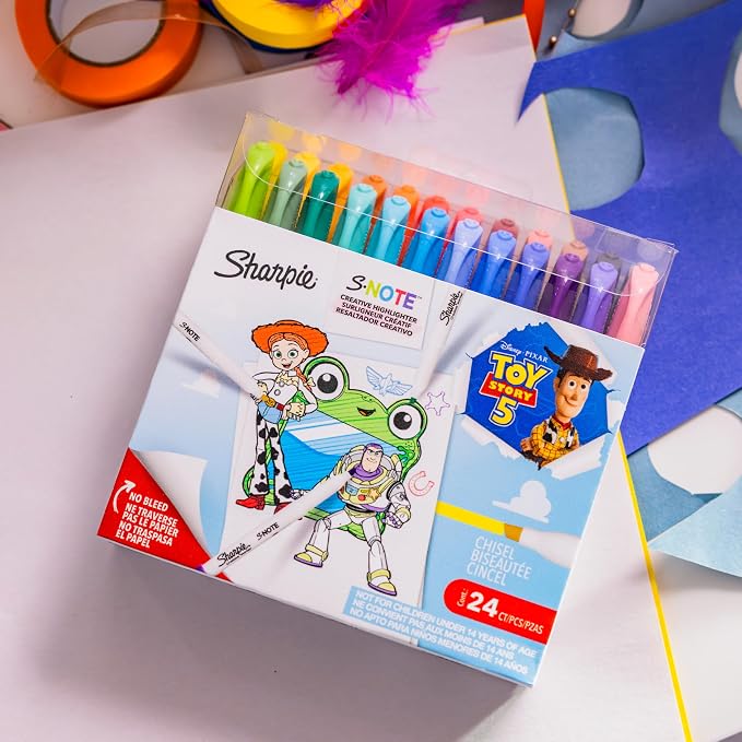 Sharpie S-Note Creative Highlighters, Toy Story 5 Packaging, Chisel Tip - Image 7