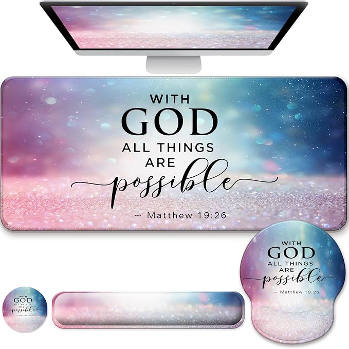 Desk Mat Set + Keyboard and Mouse Pad by VINEBURY