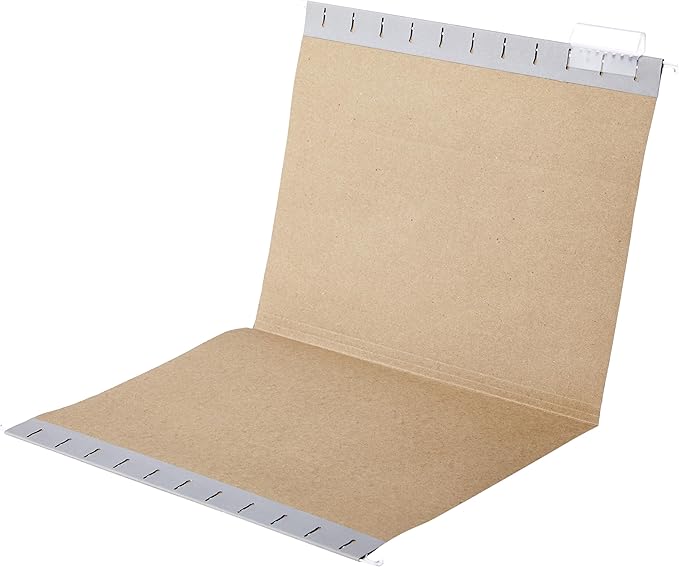 Amazon Basics Hanging File Folders, Letter Size, Gray, 25-Pack