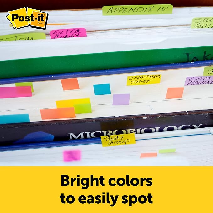 Post-it Page Markers, 1/2 in x 2 in, 100 Sheets/Pad, 5 Pads/Pack - Image 5